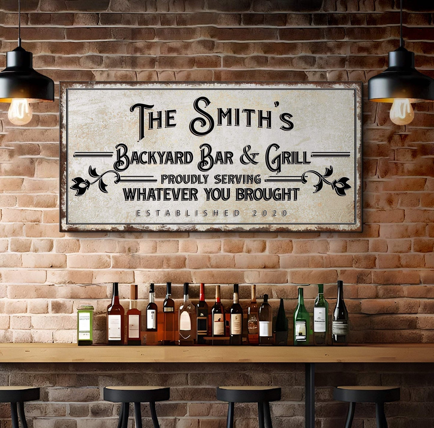 Backyard Bar & Grill Sign - Tailored Canvases - Flyclothing LLC
