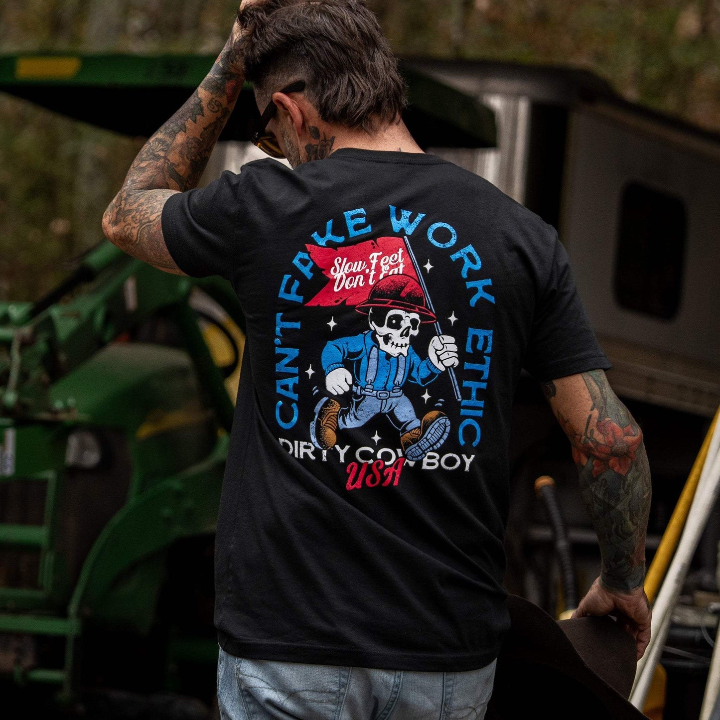 Can't Fake Work Ethic Men's T-Shirt - DIRTY COWBOY USA - Flyclothing LLC