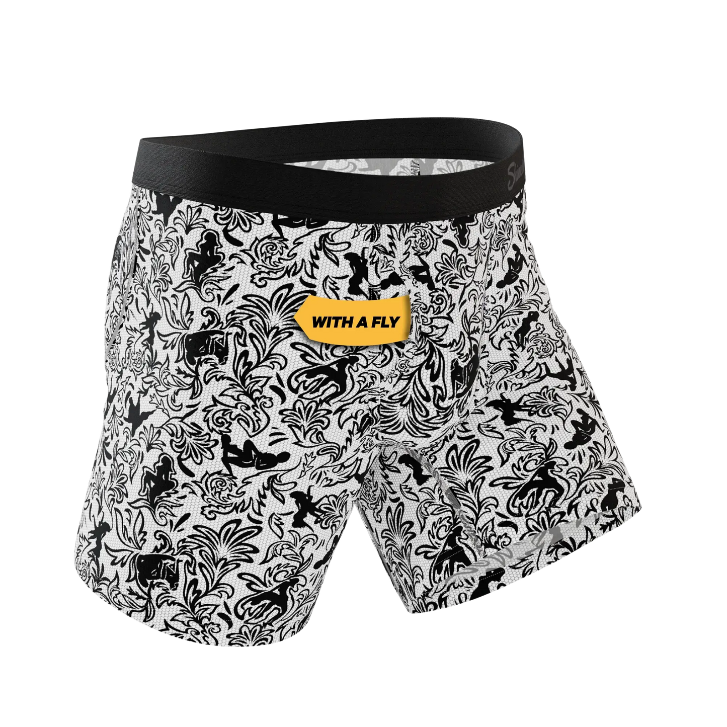 The Racy & Lacy | Provocative Lace Print Ball Hammock® Pouch Underwear With Fly - Shinesty - Flyclothing LLC