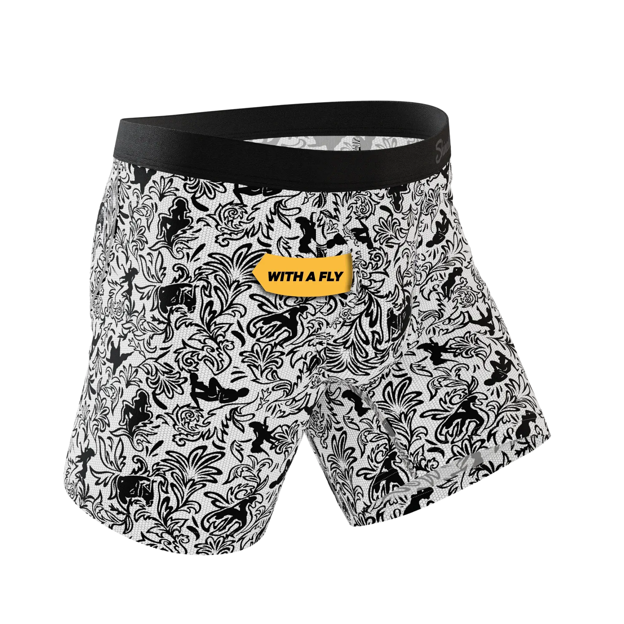 The Racy & Lacy | Provocative Lace Print Ball Hammock® Pouch Underwear With Fly - Shinesty - Flyclothing LLC