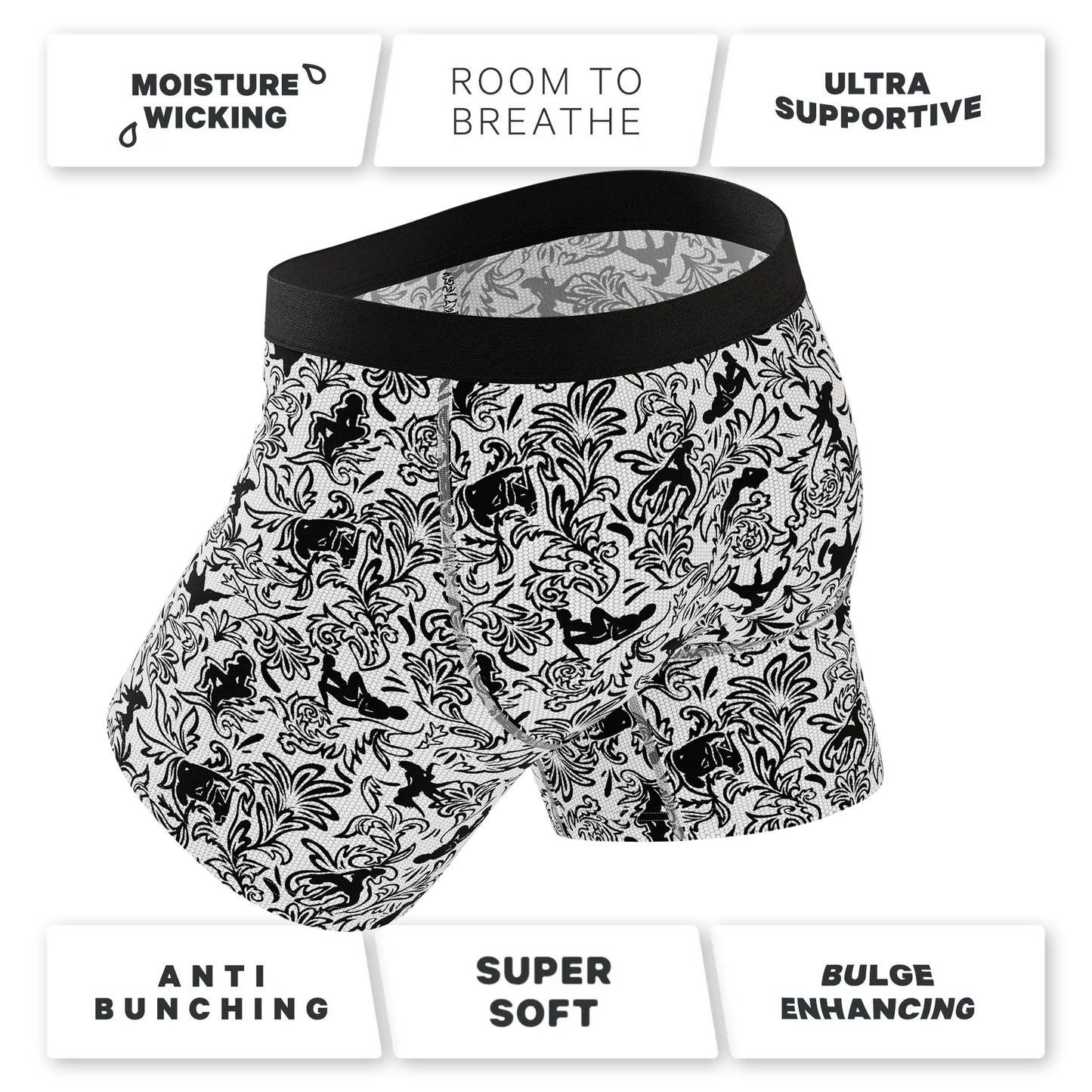 The Racy & Lacy | Provocative Lace Print Ball Hammock® Pouch Underwear With Fly - Shinesty - Flyclothing LLC