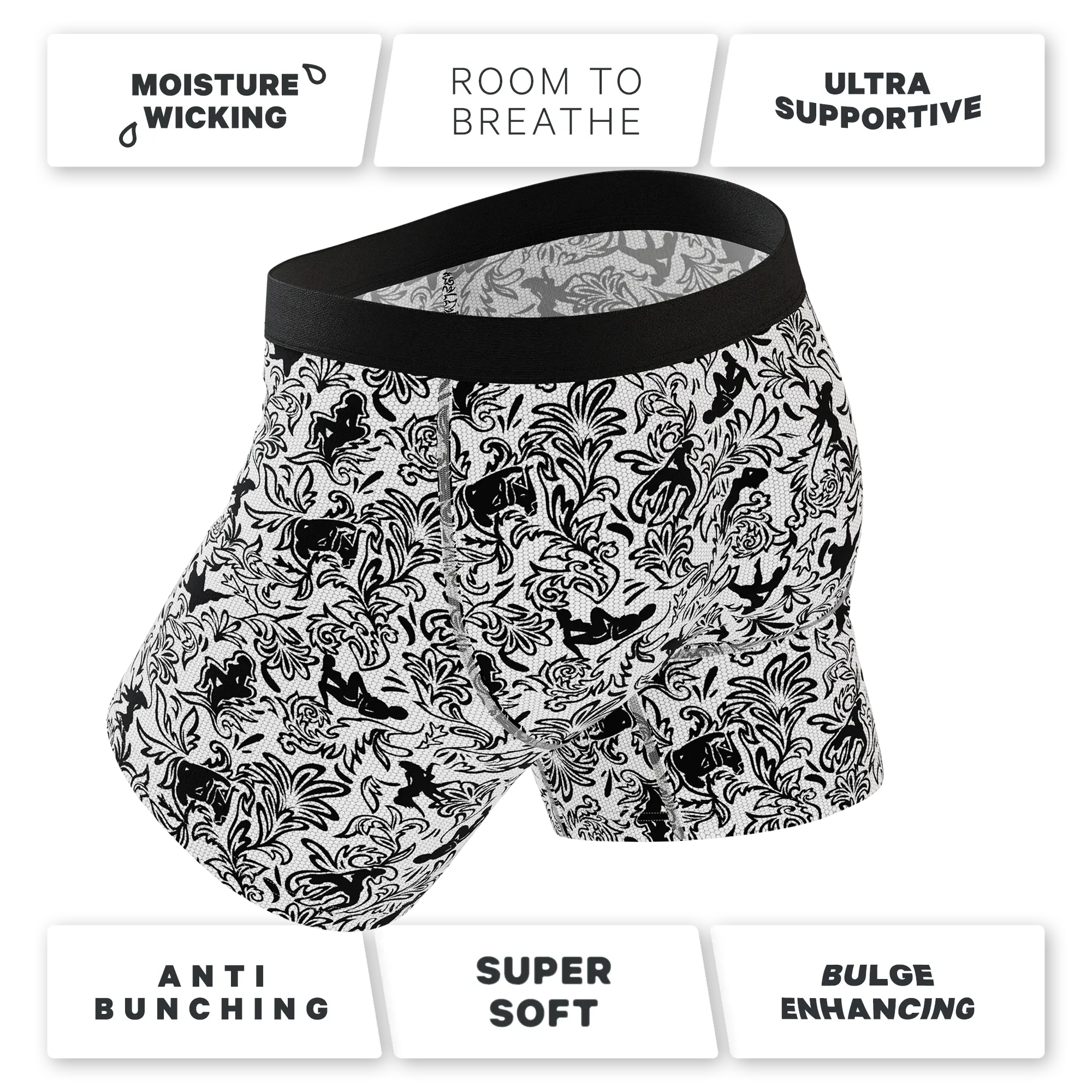 The Racy & Lacy | Provocative Lace Print Ball Hammock® Pouch Underwear With Fly - Shinesty - Flyclothing LLC