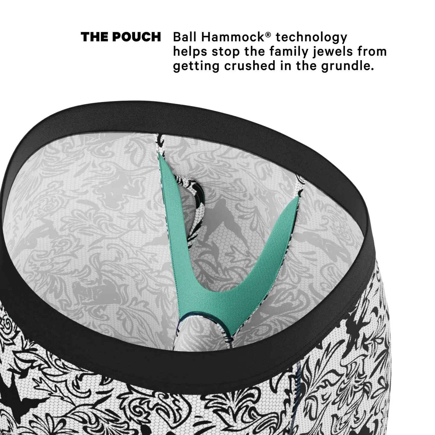 The Racy & Lacy | Provocative Lace Print Long Leg Ball Hammock® Pouch Underwear With Fly - Shinesty - Flyclothing LLC