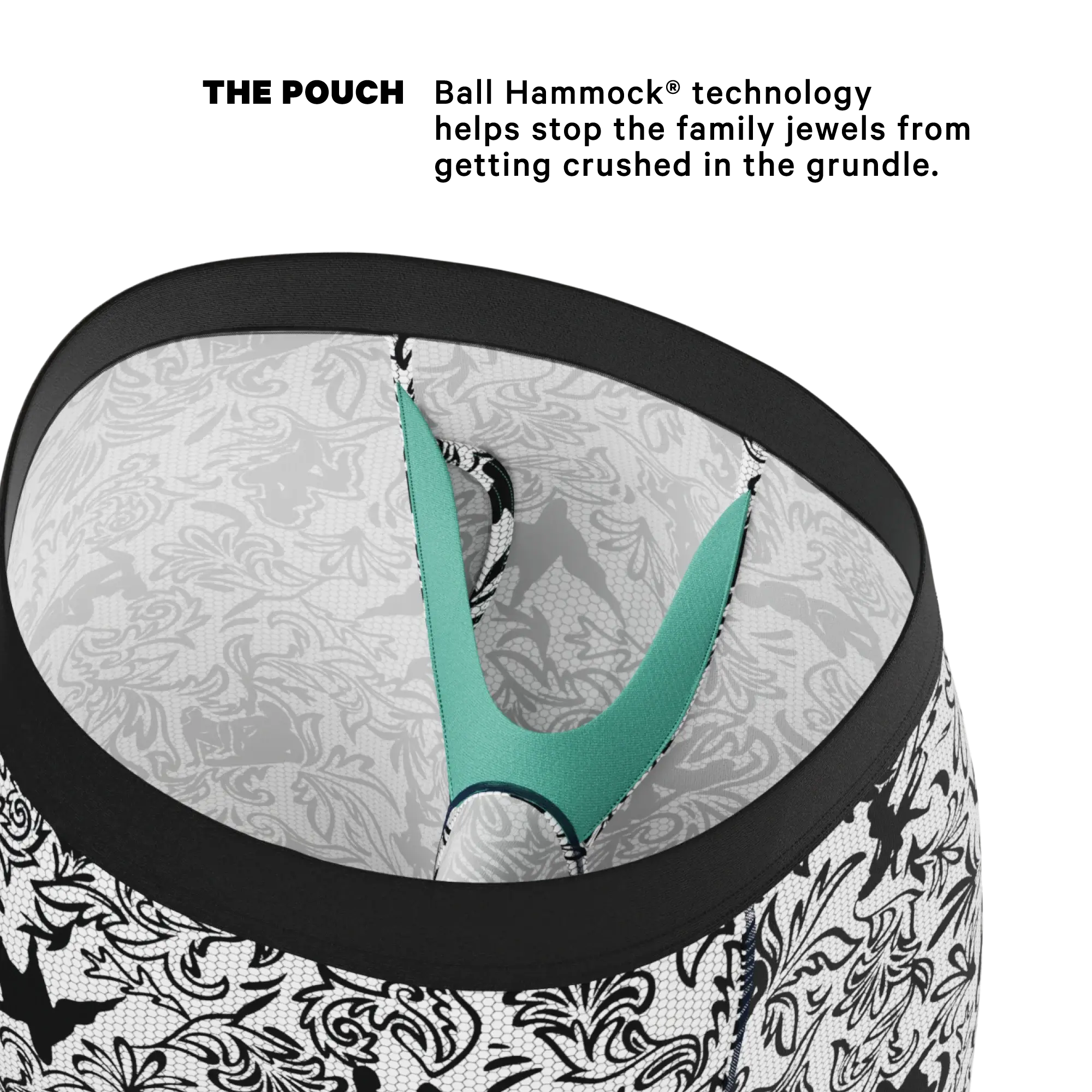 The Racy & Lacy | Provocative Lace Print Long Leg Ball Hammock® Pouch Underwear With Fly - Shinesty - Flyclothing LLC