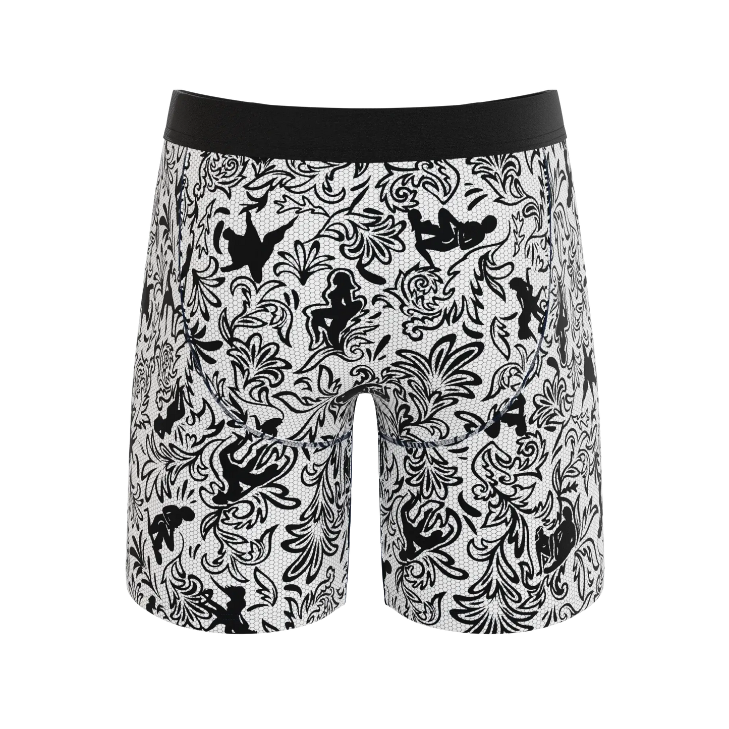 The Racy & Lacy | Provocative Lace Print Long Leg Ball Hammock® Pouch Underwear With Fly - Shinesty - Flyclothing LLC