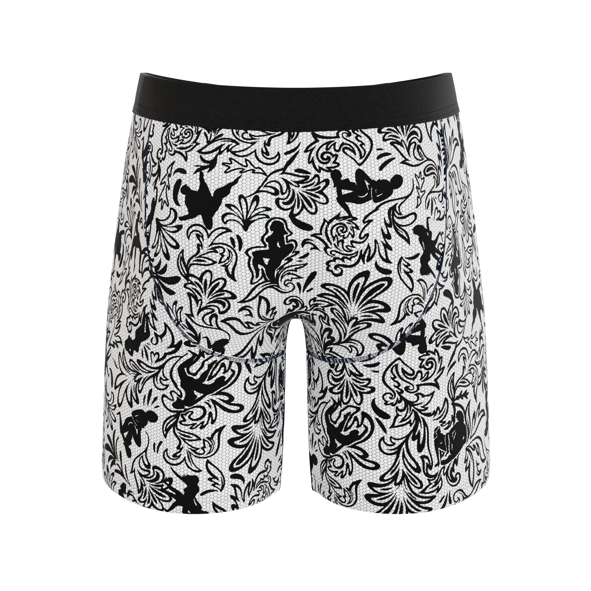 The Racy & Lacy | Provocative Lace Print Long Leg Ball Hammock® Pouch Underwear With Fly - Shinesty - Flyclothing LLC