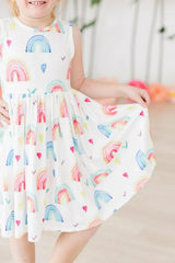 Radiant Rainbows Tank Twirl Dress - Mila & Rose ® - Flyclothing LLC