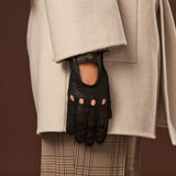 Raffaella (black) – Luxurious Italian peccary driving gloves - Leather Gloves Online - Flyclothing LLC