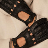 Raffaella (black) – Luxurious Italian peccary driving gloves - Leather Gloves Online - Flyclothing LLC