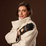 Raffaella (black) – Luxurious Italian peccary driving gloves - Leather Gloves Online - Flyclothing LLC