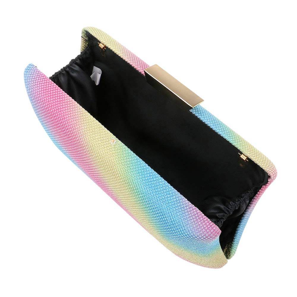 Glittered Rectangle Evening Clutch Crossbody Bag - Madeline Love - Flyclothing LLC