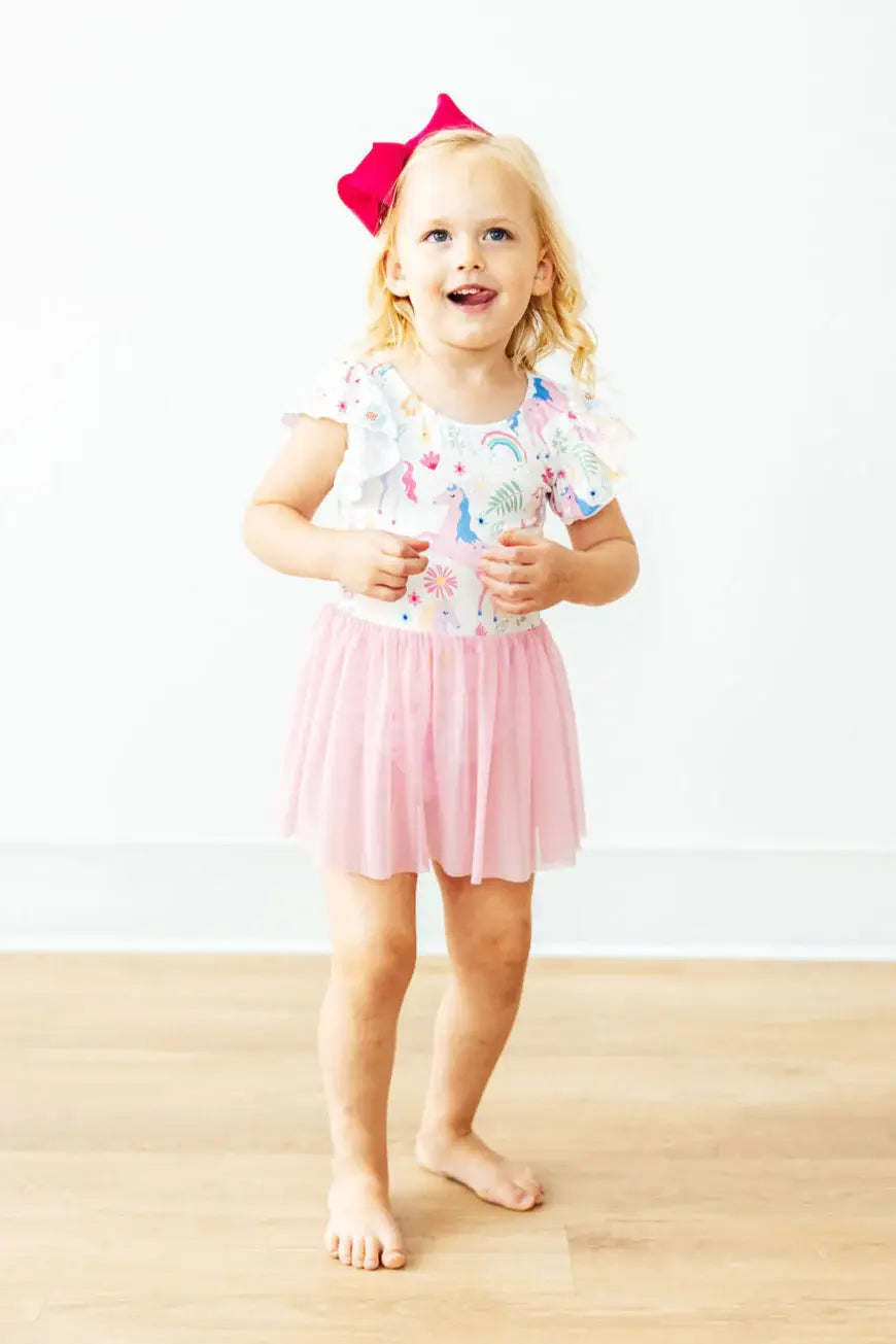 Rainbow Vibes S/S Twirl Leotard - Mila & Rose ® - Flyclothing LLC
