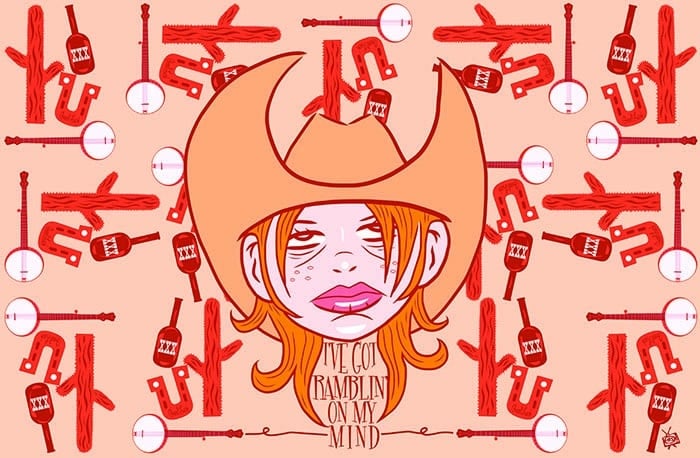 Black Market Art Company Ramblin&#8217; On My Mind Print