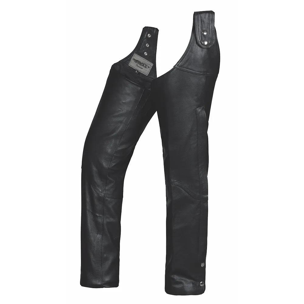 Rangler - Ladies Beltless Leather Chaps - Unik Just for Bikers - Flyclothing LLC