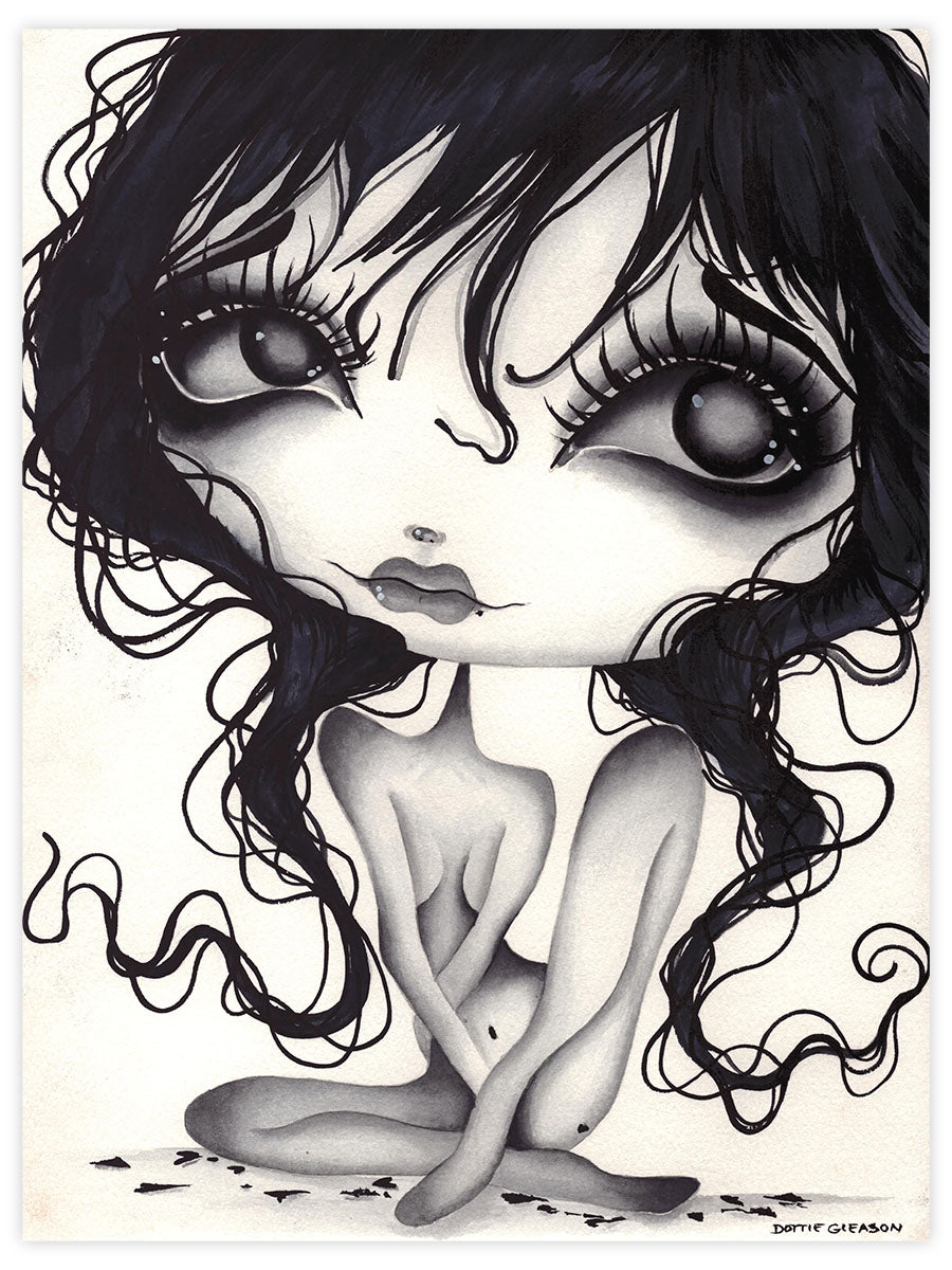 Black Market Art Company Dotties Raven Print