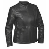 Raven - Women's Premium Leather Motorcycle Jacket - Unik Just for Bikers - Flyclothing LLC
