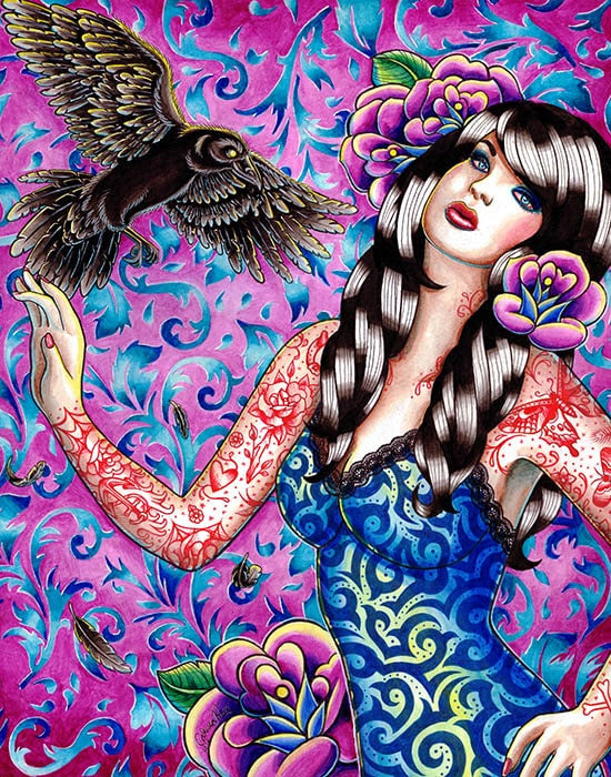 Black Market Art Company Raven Print