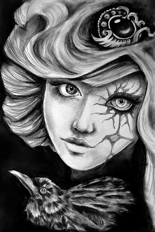 Black Market Art Company Ravens Mistress Print