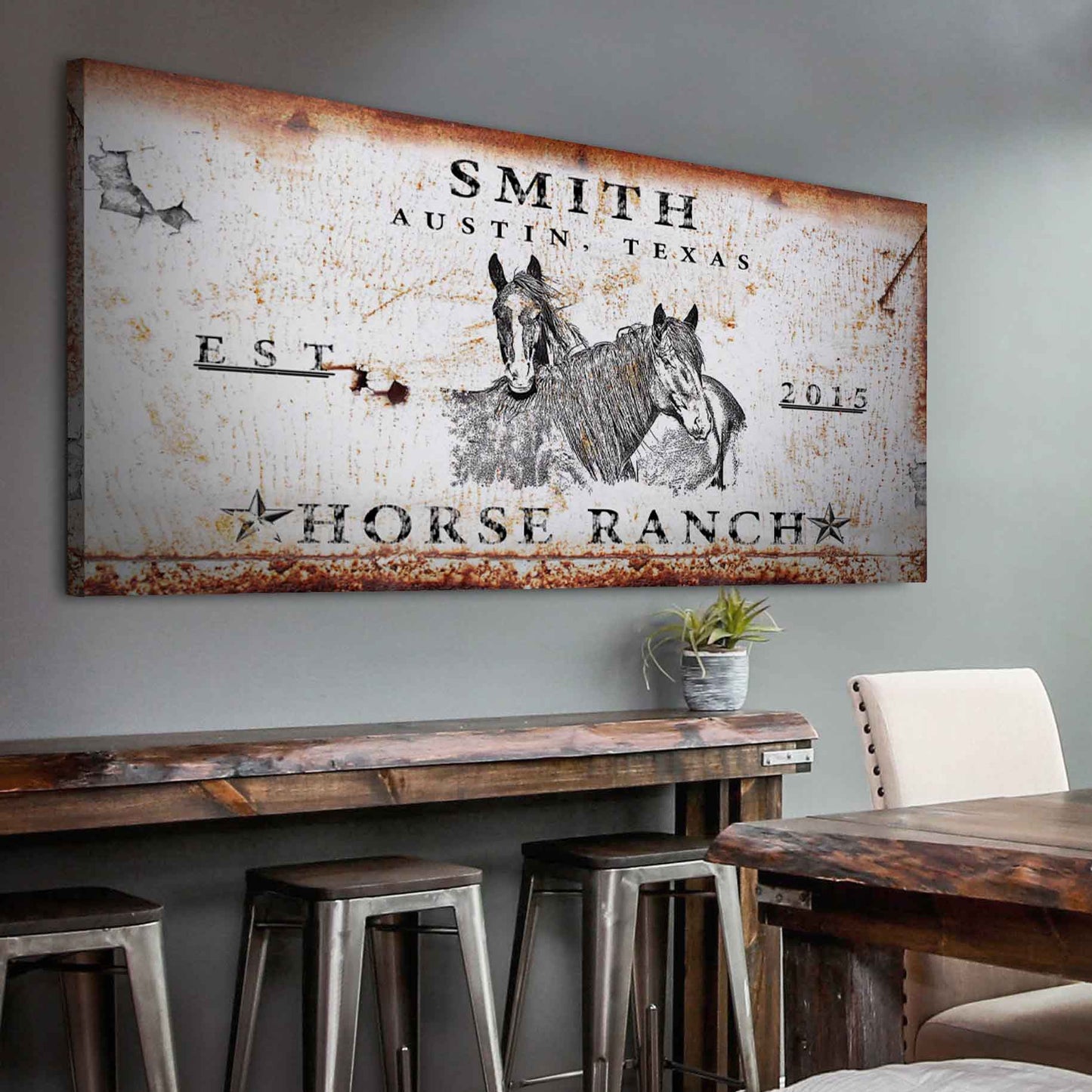 Rustic Horse Ranch Sign - Tailored Canvases - Flyclothing LLC