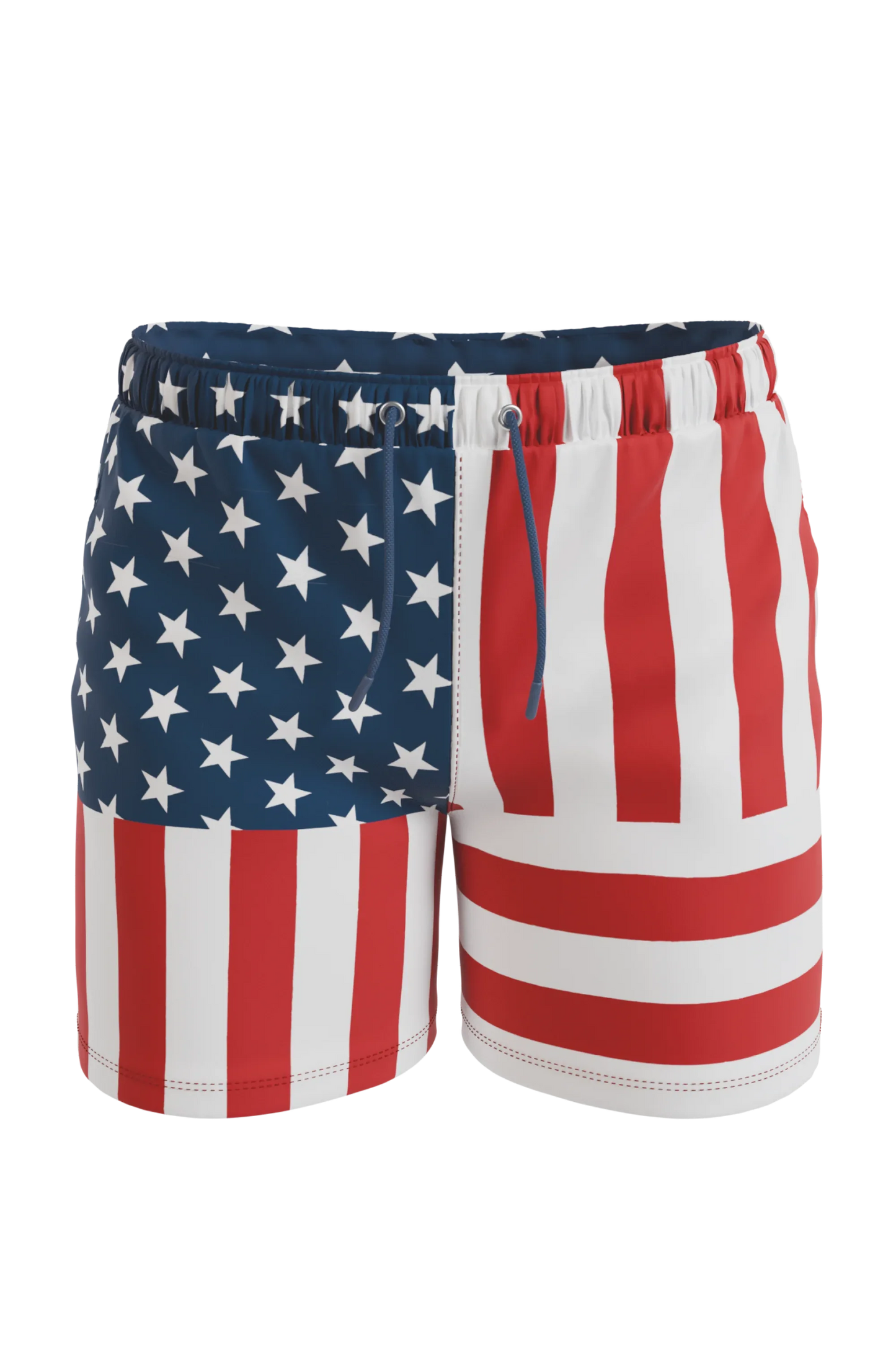 The Reagans | American Flag Patch Ball Hammock® Pouch 8" Swim Trunks - Shinesty - Flyclothing LLC