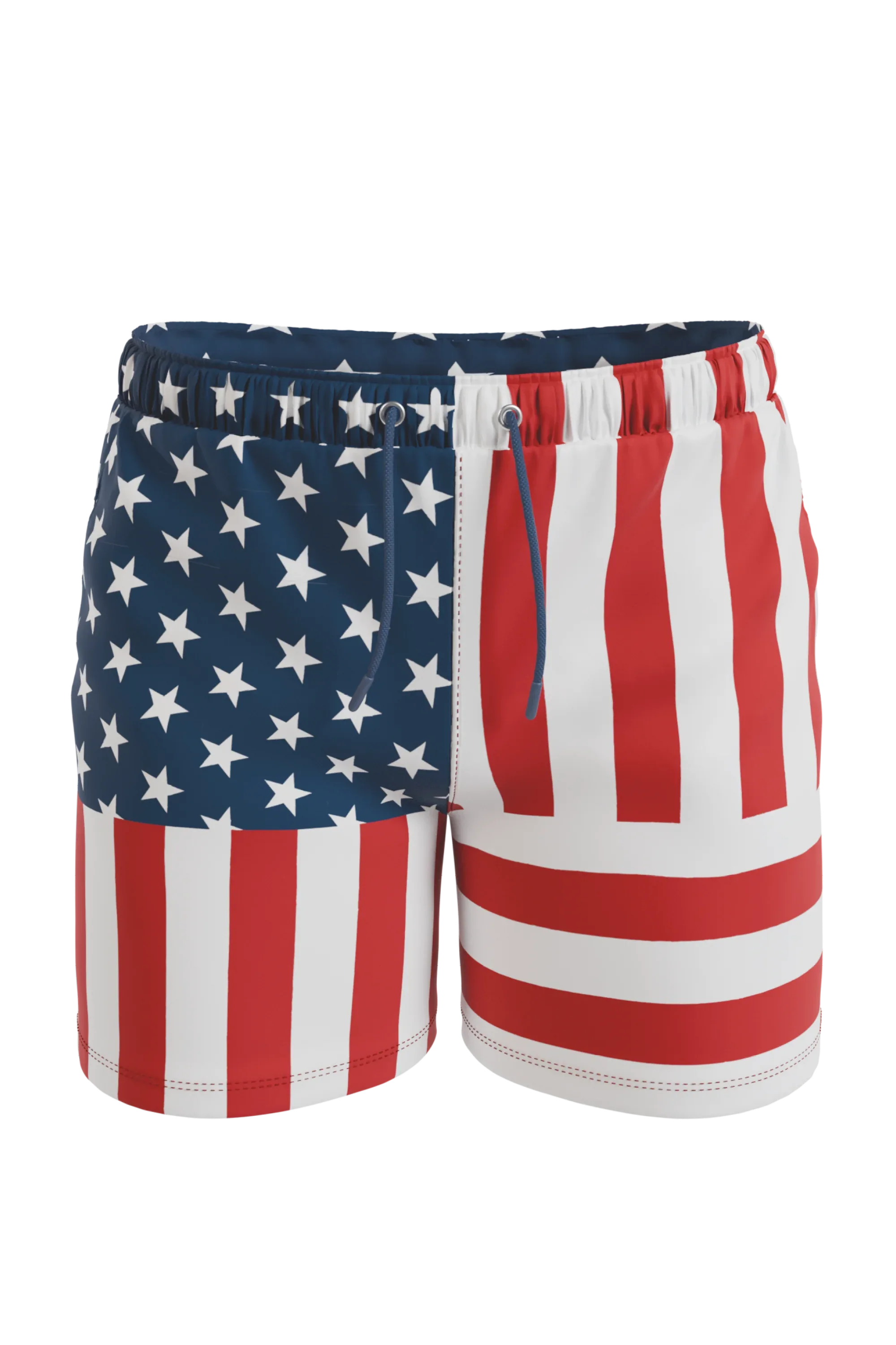 The Reagans | American Flag Patch Ball Hammock® Pouch 8" Swim Trunks - Shinesty - Flyclothing LLC
