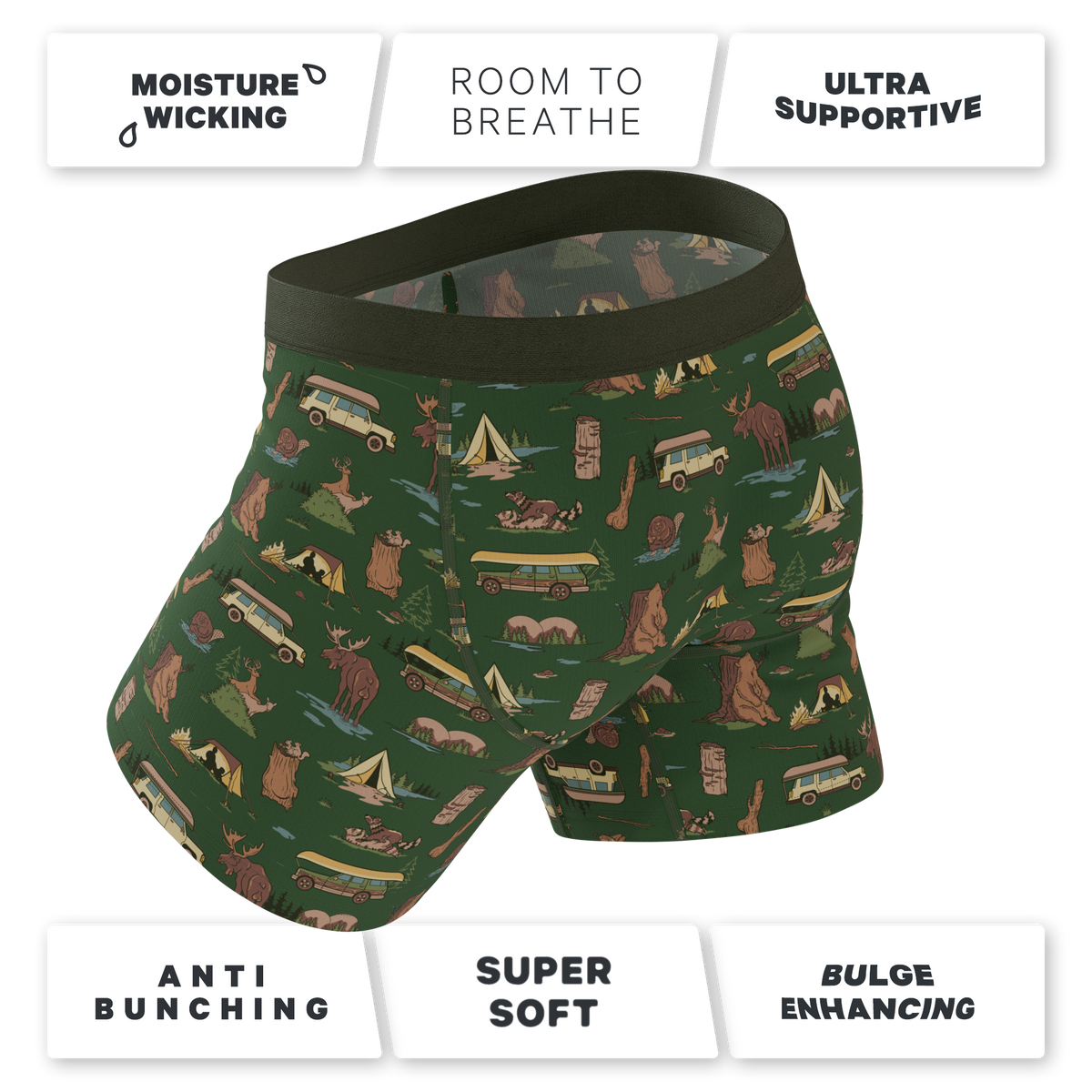 The Really Happy Camper | Camping Ball Hammock® Pouch Underwear With Fly - Shinesty - Flyclothing LLC