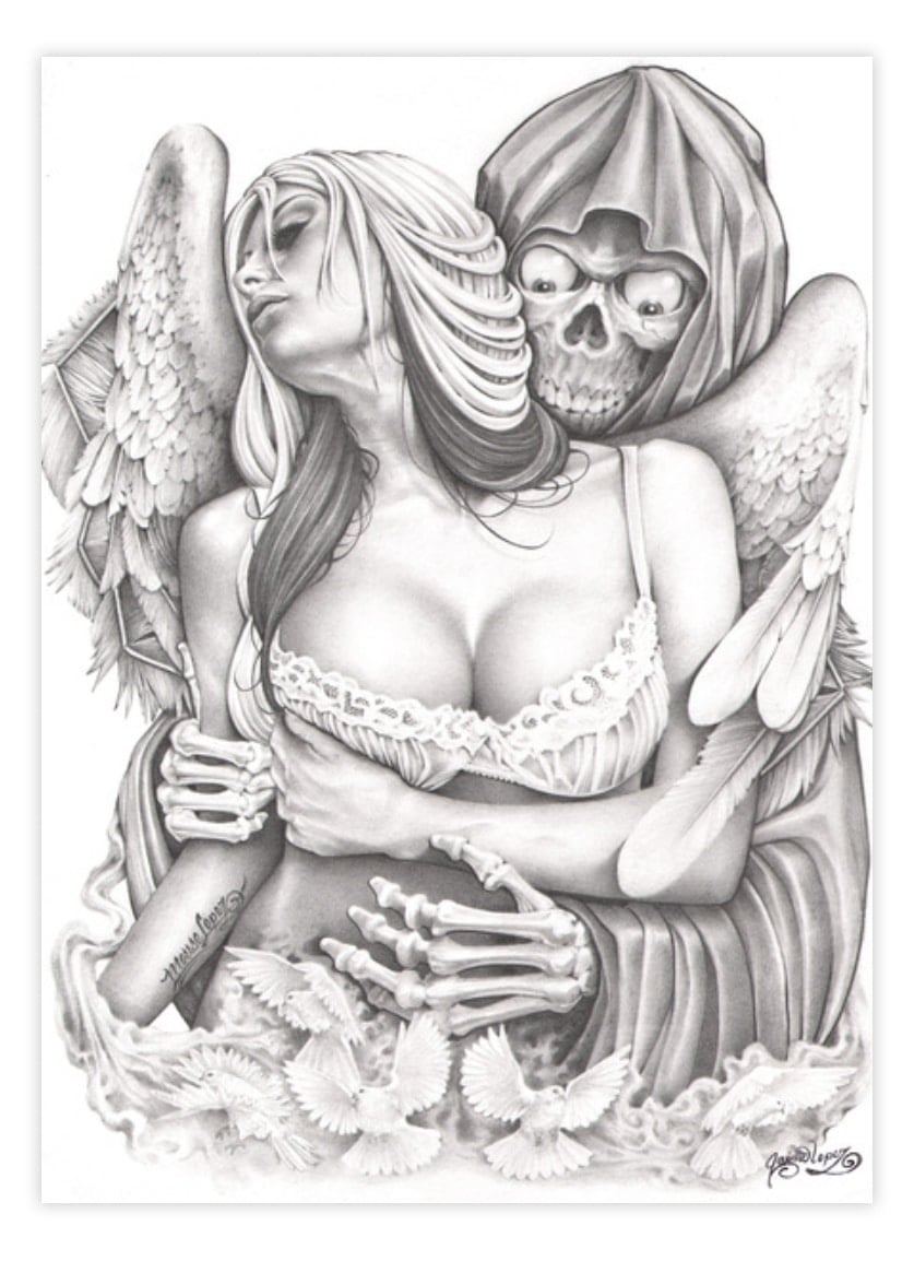 Black Market Art Company Reaper Embrace Print