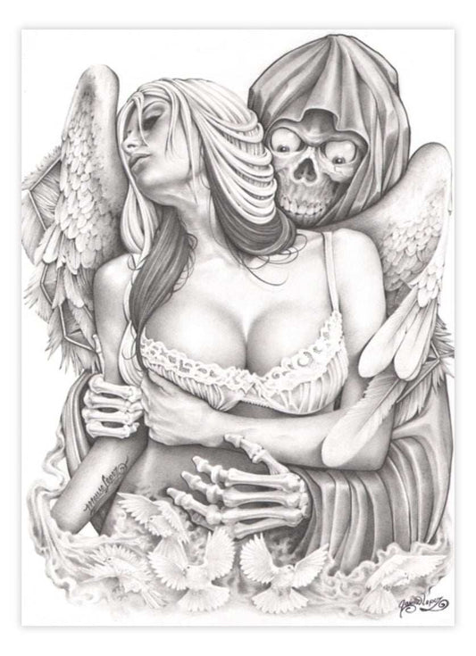 Black Market Art Company Reaper Embrace Print - Black Market Art Company - Flyclothing LLC