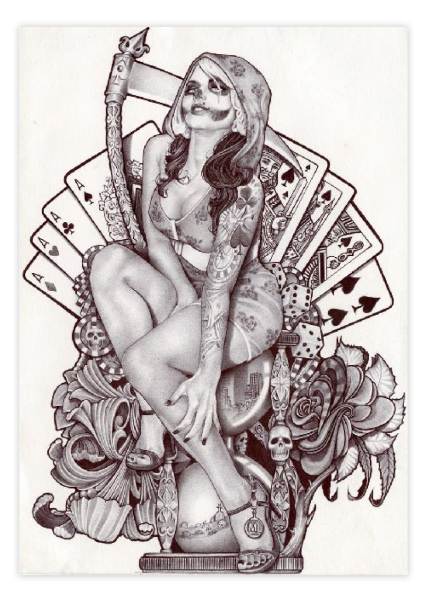 Black Market Art Company Reaper Girl Print