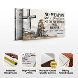 No Weapon That Is Formed Against You Will Prosper Isaiah 54:17 Faith Sign IV - Tailored Canvases - Flyclothing LLC