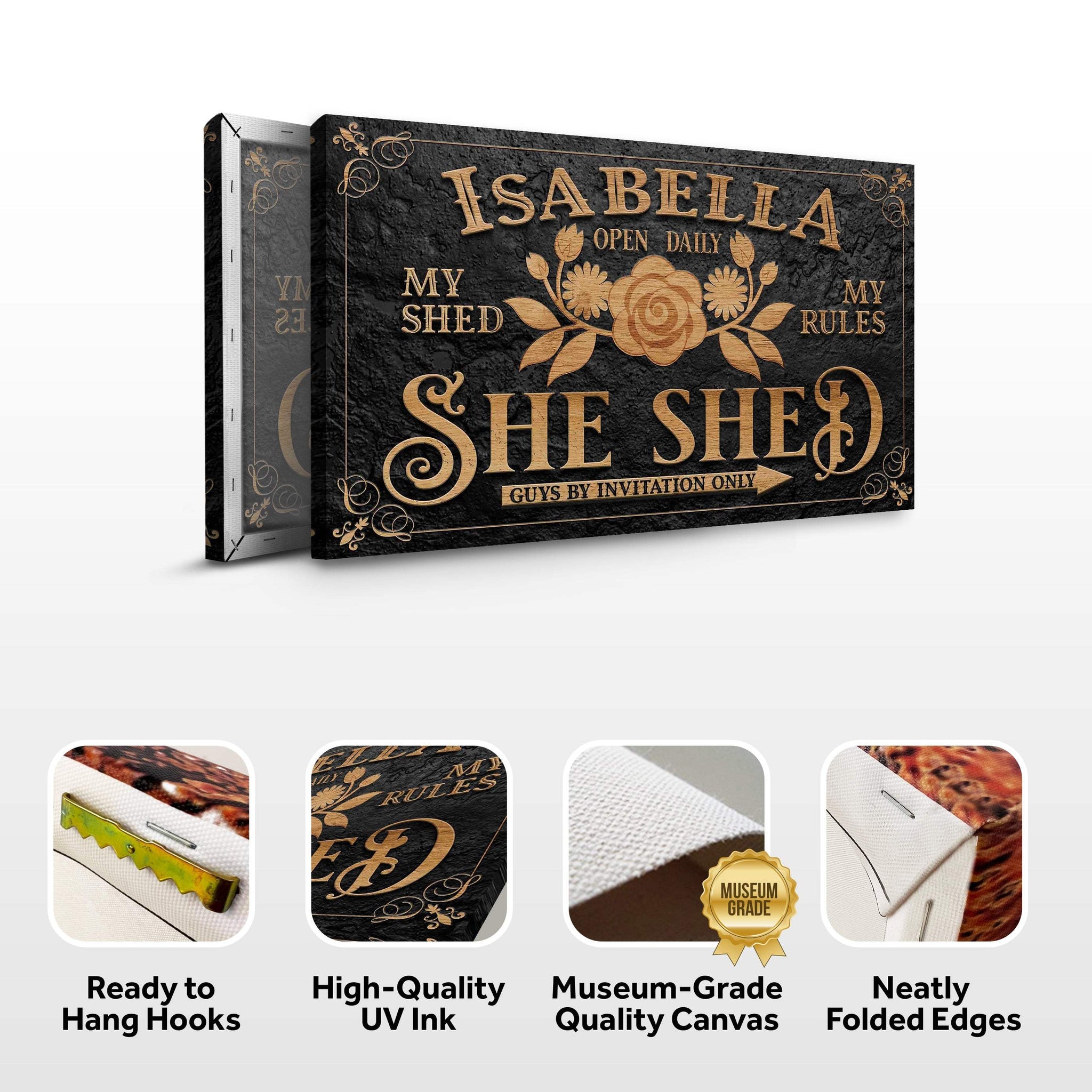 Personalized She Shed Sign V - Tailored Canvases - Flyclothing LLC