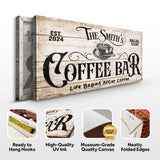 Personalized Coffee Bar Sign IV - Tailored Canvases - Flyclothing LLC