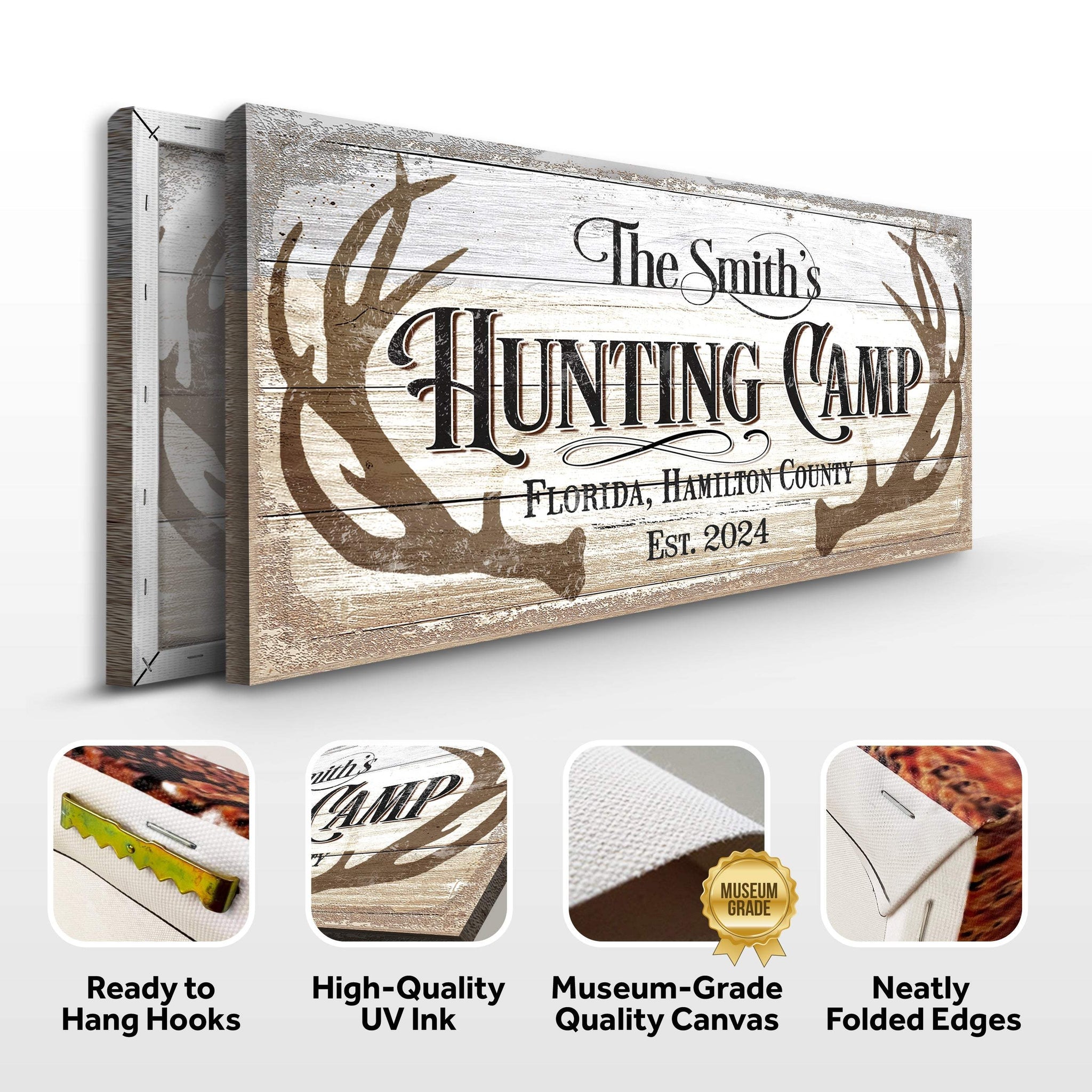 Hunting Camp Family Sign - Tailored Canvases - Flyclothing LLC