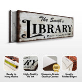 Personalized Library Sign III - Tailored Canvases - Flyclothing LLC