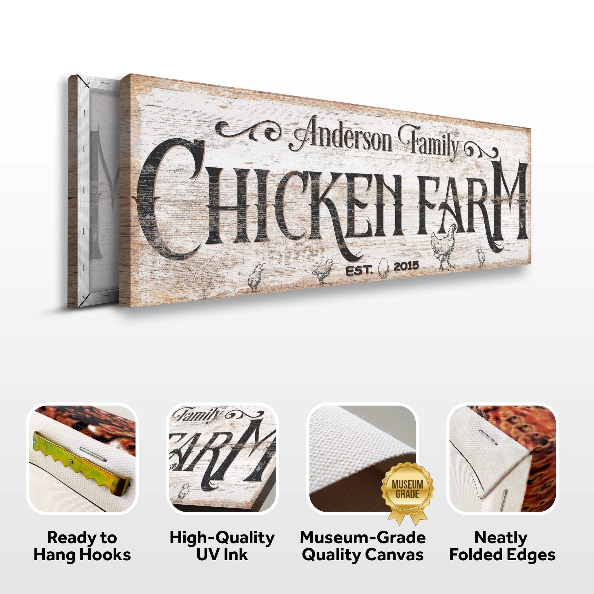 Chicken Farm Farmhouse Sign III - Tailored Canvases - Flyclothing LLC