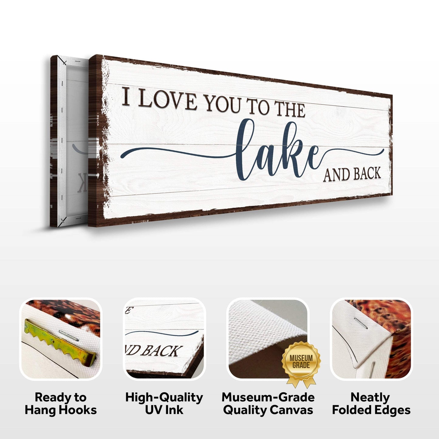 Love You To The Lake And Back Sign III - Tailored Canvases - Flyclothing LLC