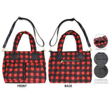 Buffalo Check Puffer Tote Bag - Madeline Love - Flyclothing LLC