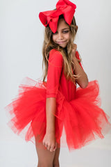 Red 3/4 Tutu Leotard - Mila & Rose ® - Flyclothing LLC