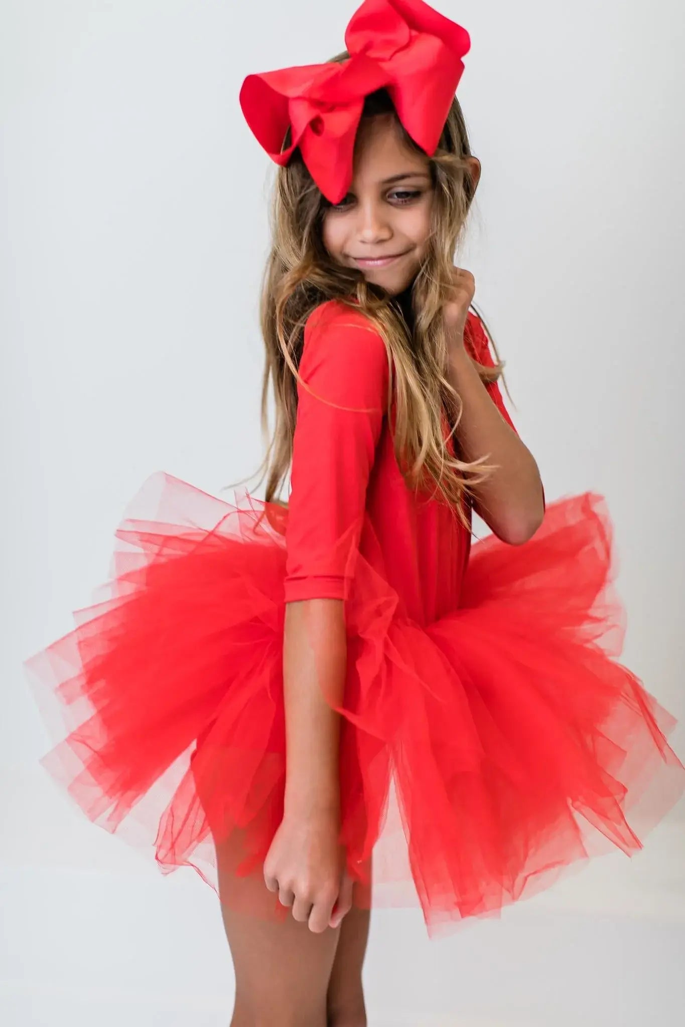Red 3/4 Tutu Leotard - Mila & Rose ® - Flyclothing LLC