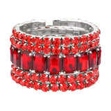 5Pcs Rectangle Round Stone Stretch Multi Layered Bracelets - Madeline Love - Flyclothing LLC