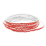 6PCS - Rhinestone Multi Layered Stretch Evening Bracelets - Madeline Love - Flyclothing LLC