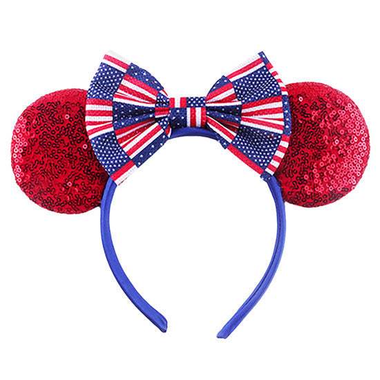 American USA Flag Ribbon Ear Headband - Madeline Love - Flyclothing LLC