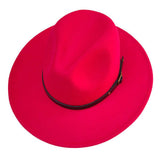 Belt Band Pointed Fedora Hat - Madeline Love - Flyclothing LLC