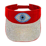 Bling Evil Eye Accented Visor Hat - Madeline Love - Flyclothing LLC
