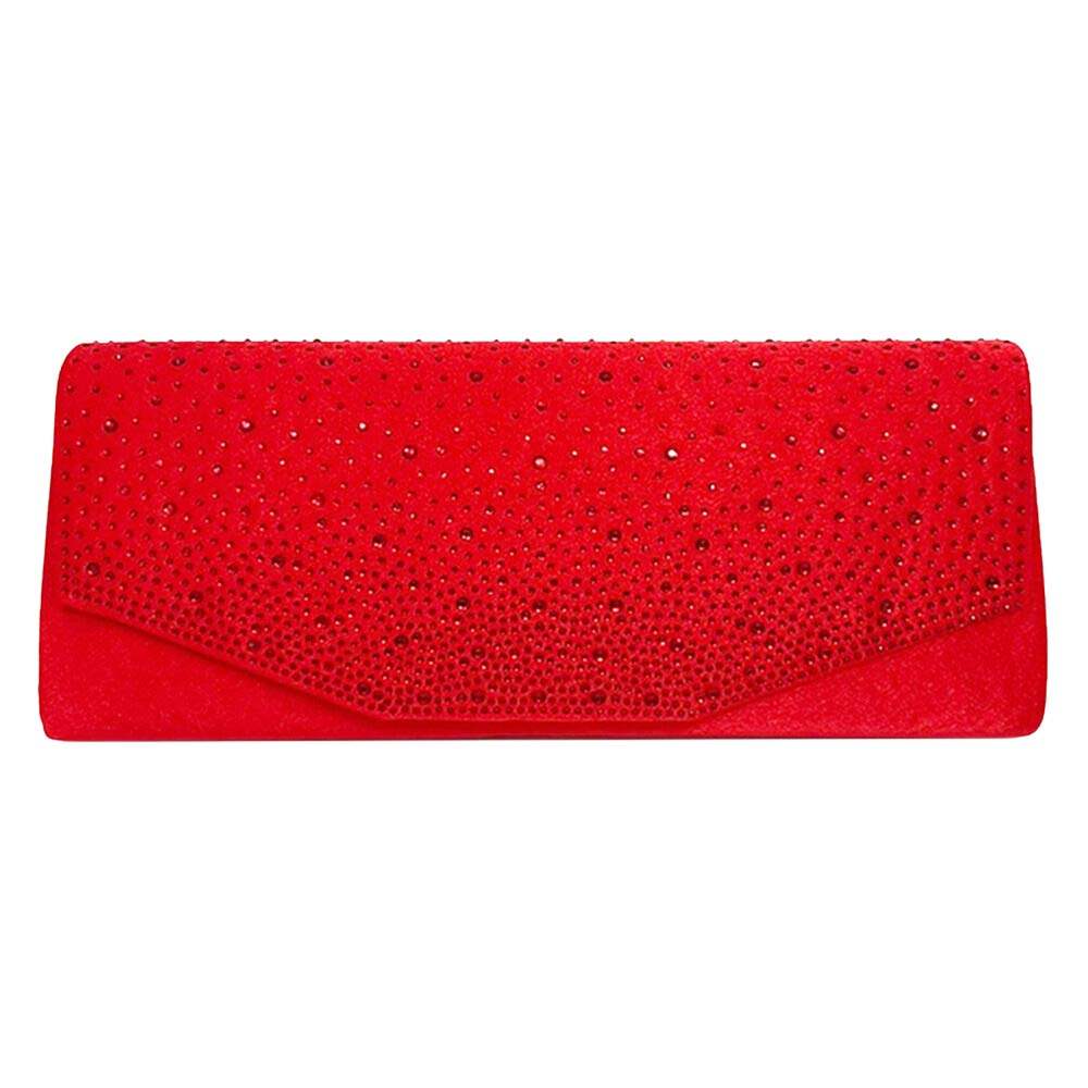 Bling Solid Rectangle Evening Clutch Crossbody Bag - Madeline Love - Flyclothing LLC