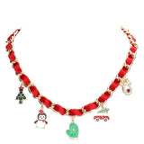 Christmas Tree Santa Hat Penguin Glove Car Pendant Necklace - Madeline Love - Flyclothing LLC