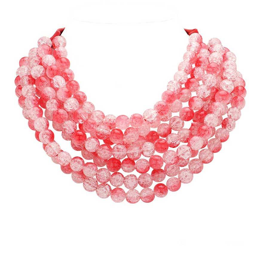 Chunky Multi-Strand Beaded Necklace with Magnetic Clasp - Madeline Love - Flyclothing LLC