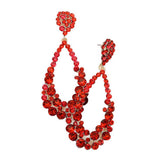Crystal Bubble Cluster Teardrop Evening Earrings - Madeline Love - Flyclothing LLC