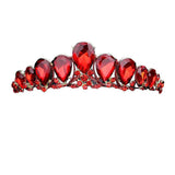 Crystal Glass Teardrop Cluster Princess Tiara - Madeline Love - Flyclothing LLC