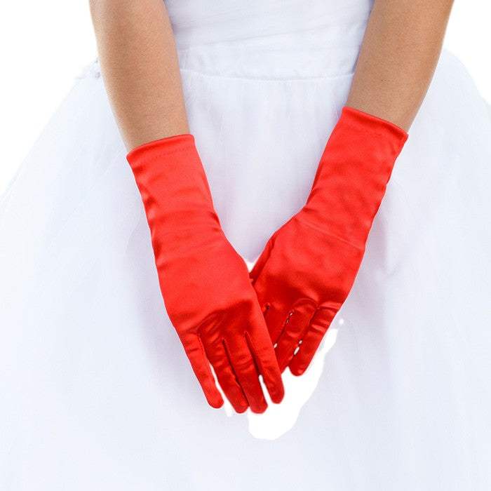 Dressy Satin Wedding Gloves - Madeline Love - Flyclothing LLC